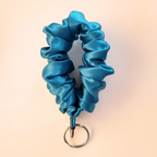 Blue Satin Wristlet