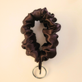 Brown Satin Wristlet