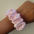 Pink Satin Wristlet